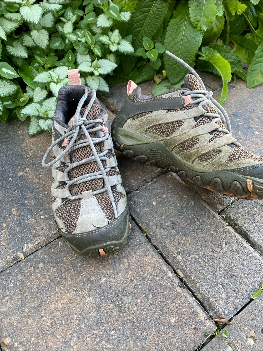 Merrell OLIVE/CORAL Hiking, 6 Summer Sale
